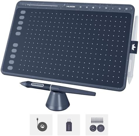 Wired graphics tablet with ten shortcut keys