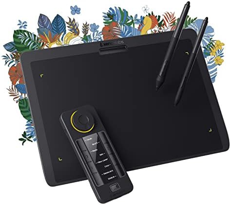 Wireless black drawing tablet with shortcuts