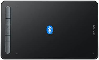 Black wireless graphics tablet with eight shortcuts