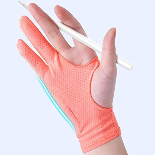 Pink three layer palm rejection glove