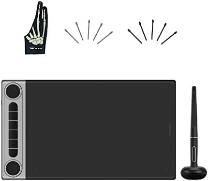 Wireless drawing tablet with dual dials and skeleton glove