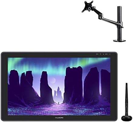 Large twenty two inch display with monitor arm