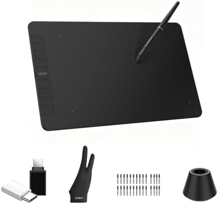 Graphics tablet with eight shortcut keys