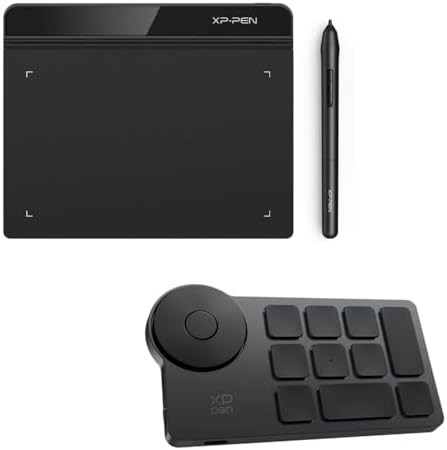 Small drawing tablet with wireless shortcut keydial