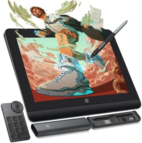 Fourteen inch drawing monitor with mini keydial