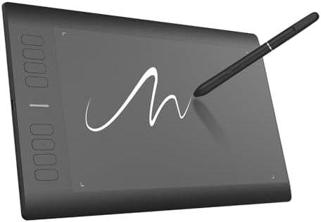 Graphics tablet with eight hotkeys 10x6