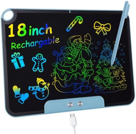 Blue rechargeable eighteen inch drawing tablet
